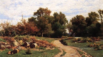 夏の風景の田舎道 ヒュー・ボルトン・ジョーンズ Oil Paintings
